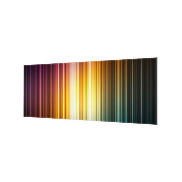 Glass Splashback - Rainbow Light - Panoramic