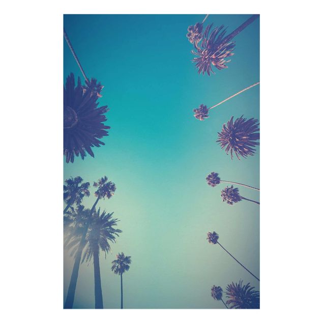Flower print Tropical Plants Palm Trees And Sky II