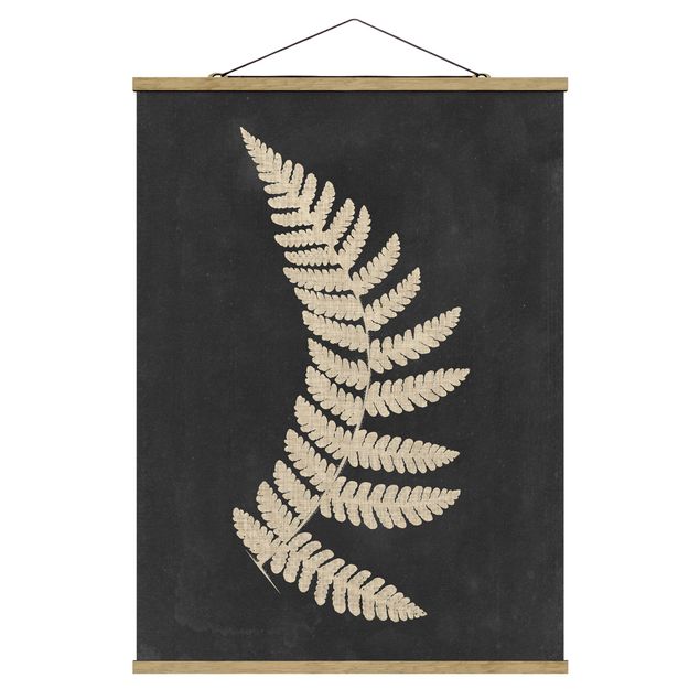 Floral picture Fern With Linen Structure IV