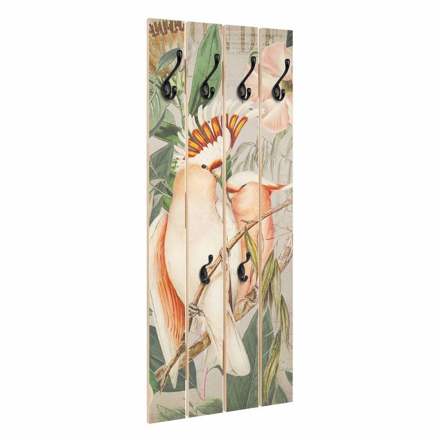 Wall mounted coat rack Colonial Style Collage - Galah