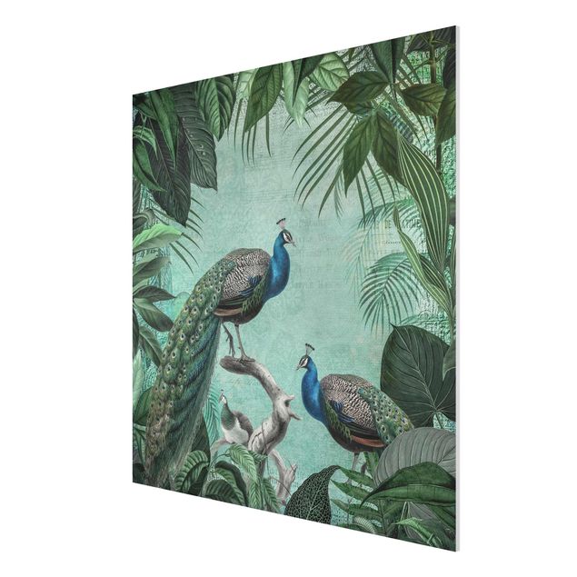 Prints vintage Shabby Chic Collage - Noble Peacock
