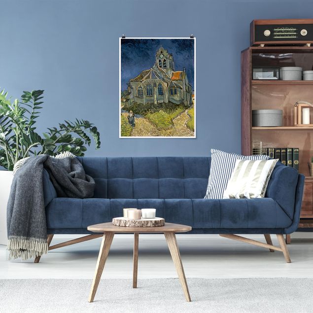 Pointillism Vincent van Gogh - The Church at Auvers