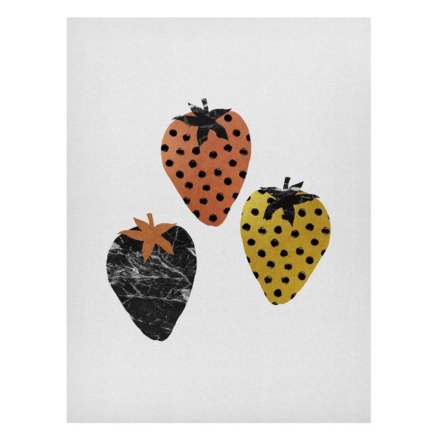 Art prints Scandinavian Strawberries