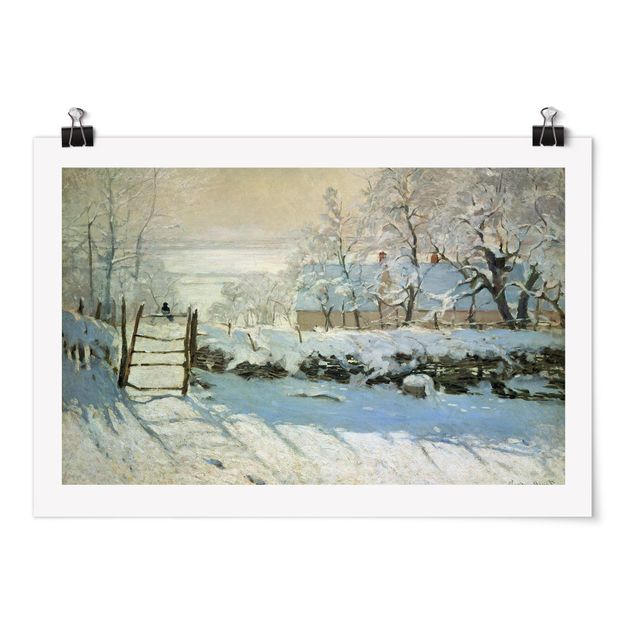 Prints landscape Claude Monet - The Magpie