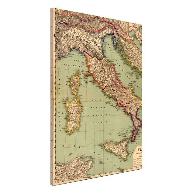 Kitchen Vintage Map Italy