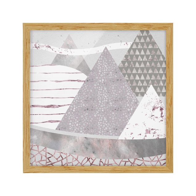 Prints abstract Abstract Mountain Landscape Pastel Pattern
