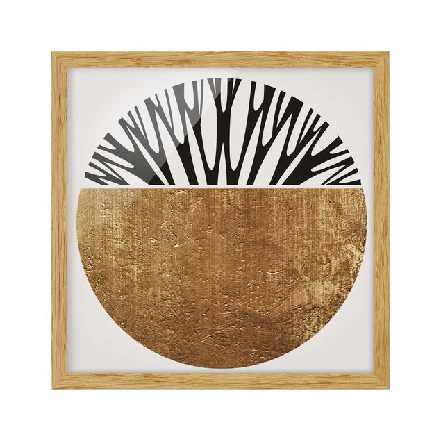 Contemporary art prints Abstract Shapes - Golden Circle