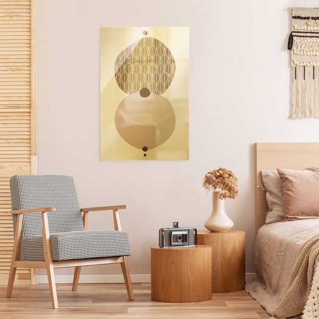 Prints modern Abstract Shapes - Circles In Beige