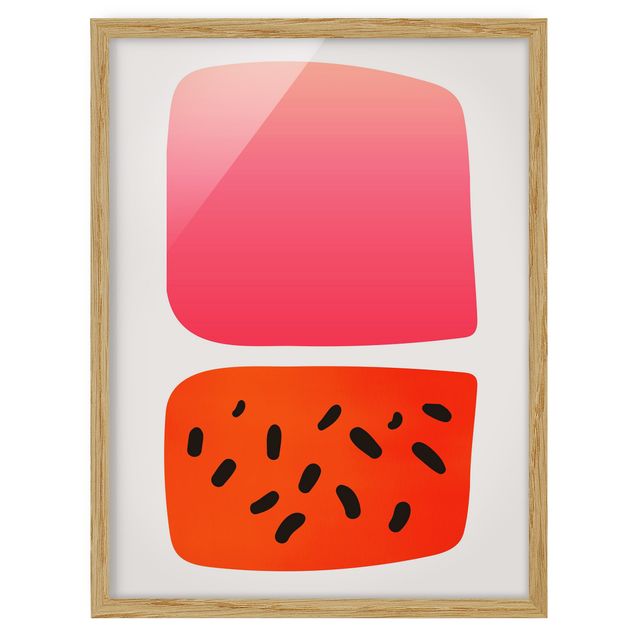 Prints modern Abstract Shapes - Melon And Pink
