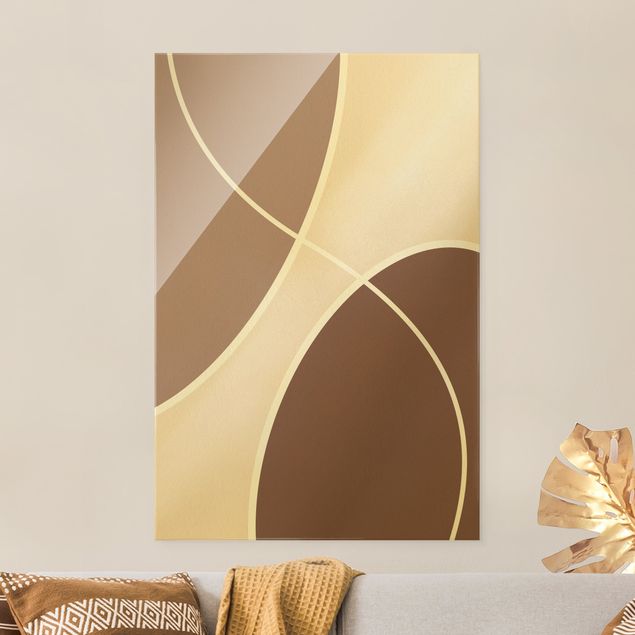 Prints abstract Abstract Shapes - Light Pink And Beige