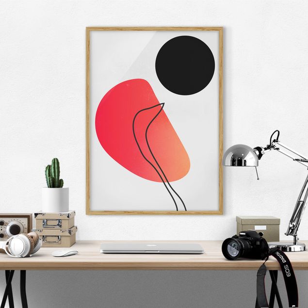 Art posters Abstract Shapes - Black Sun