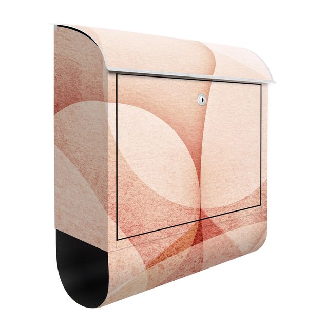 Letterboxes pink Abstract Graphics In Peach-Colour