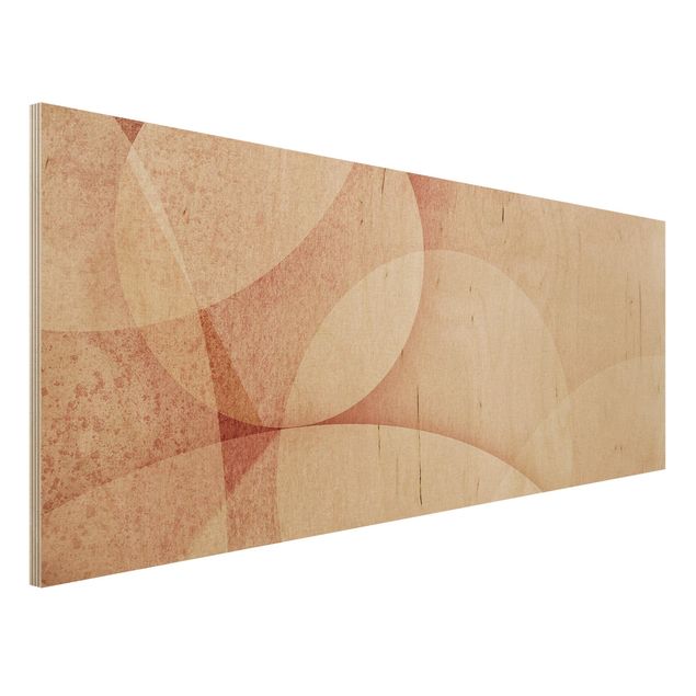 Kitchen Abstract Graphics In Peach-Colour