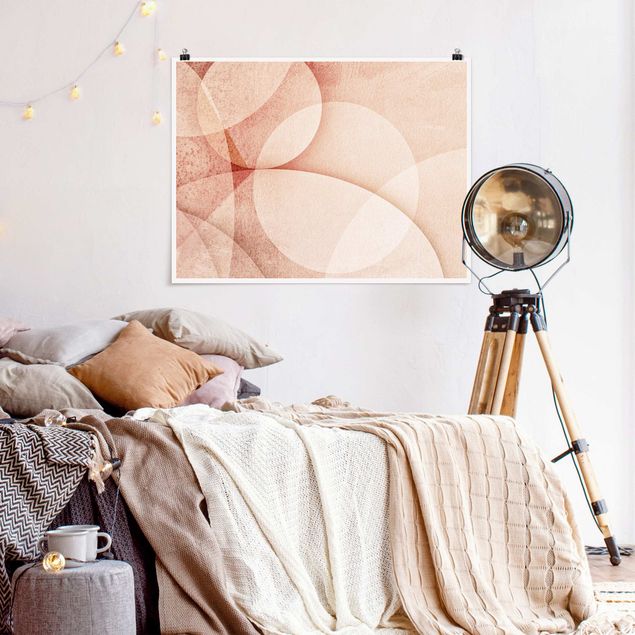 Prints abstract Abstract Graphics In Peach-Colour