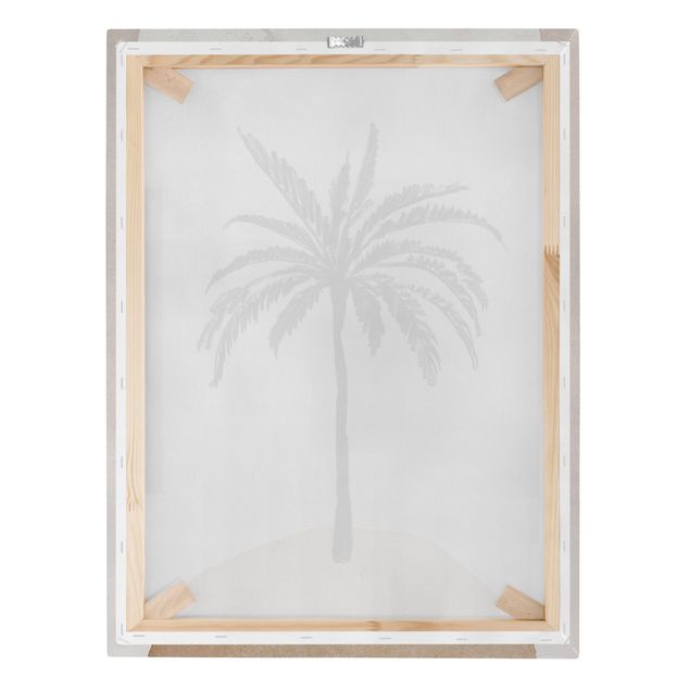 Canvas prints Abstract Island Of Palm Trees With Moon