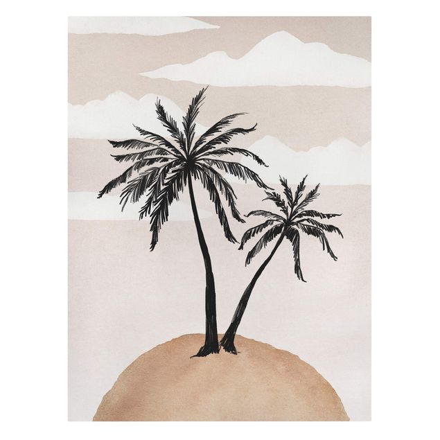 Gal Design Abstract Island Of Palm Trees