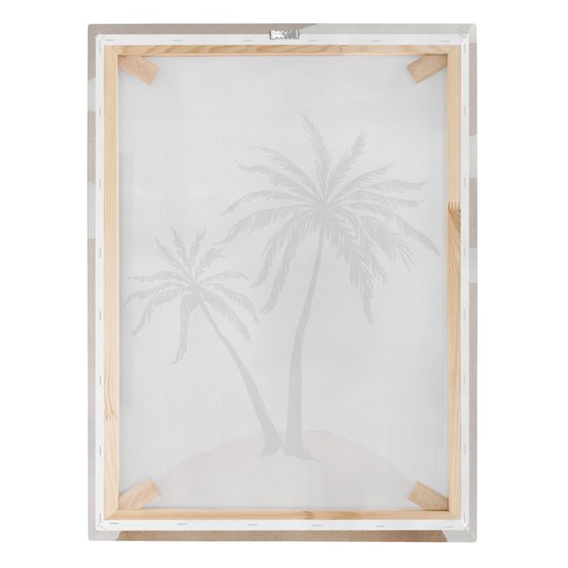 Canvas prints Abstract Island Of Palm Trees