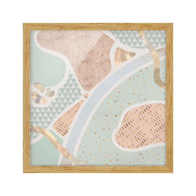 Abstract canvas wall art Abstract Seascape Pastel Pattern