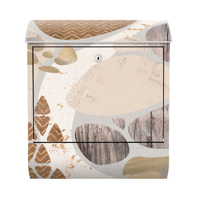 Letterboxes wood Abstract Quarry Pastel Pattern