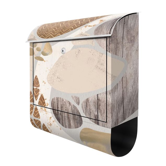 Letterboxes creme Abstract Quarry Pastel Pattern