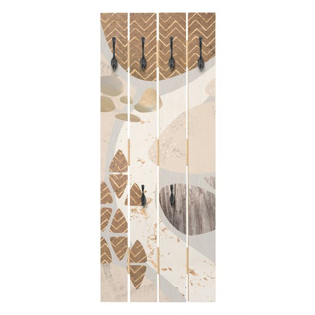 Wall mounted coat rack Abstract Quarry Pastel Pattern
