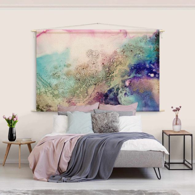 modern tapestry Abstract Changing Colours In Pink And Purple