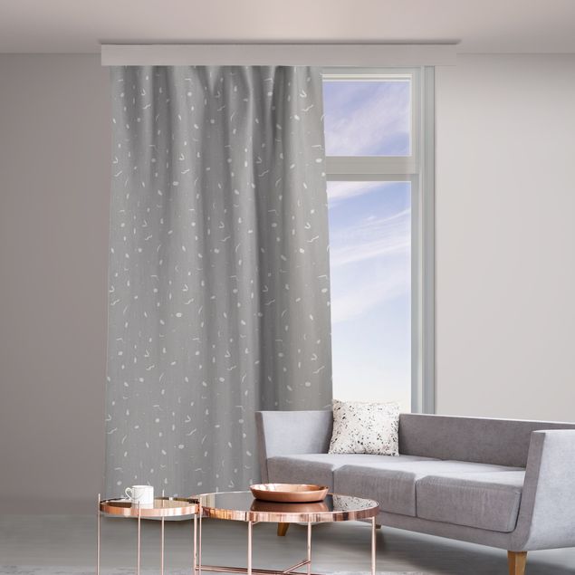 bespoke curtains Abstract Monochrome Pattern - Grey