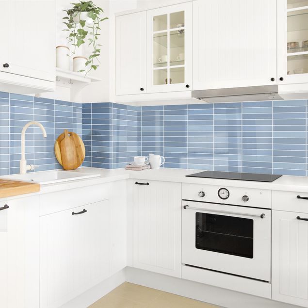 Kitchen splashback tiles Metro Tiles - Light Blue