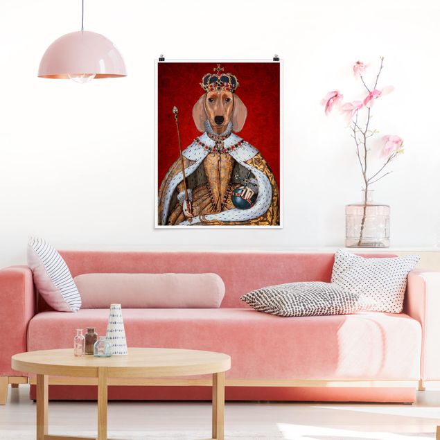 Dog canvas art Animal Portrait - Dachshund Queen