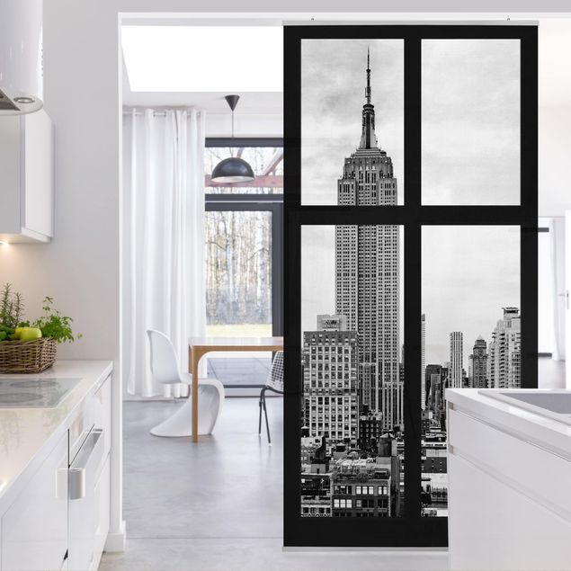Room divider panels Window New York Empire State Building