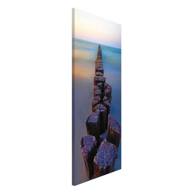 Kitchen Groynes At Sunset At The Ocean