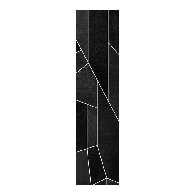 Patterned curtain panels Black And White Geometric Watercolour