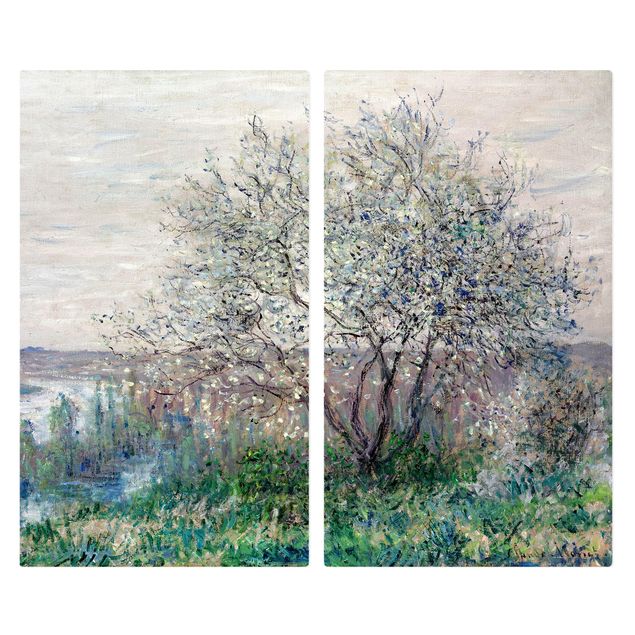 Glass stove top cover Claude Monet - Spring in Vétheuil