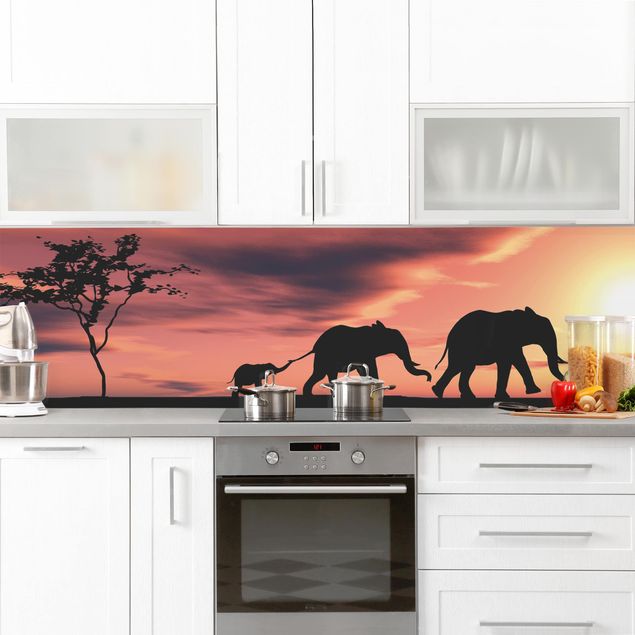 Kitchen splashback animals Savannah Elephant