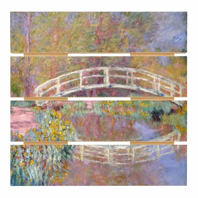 Wood prints flower Claude Monet - Bridge Monet's Garden