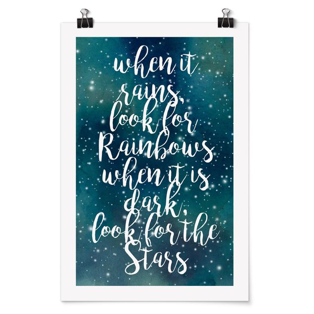 Inspirational quotes posters Starry Rainbow