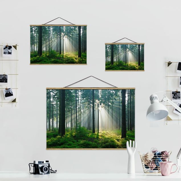Prints green Enlightened Forest