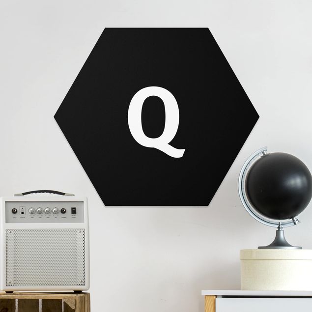 Quote wall art Letter Black Q