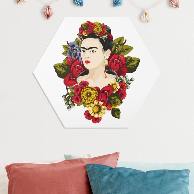 Butterfly print Frida Kahlo - Roses