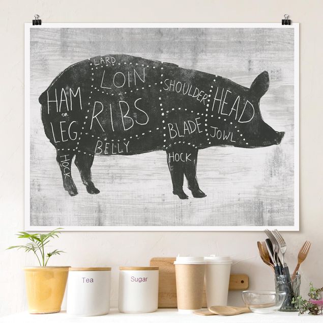 Kitchen Butcher Board - Pig