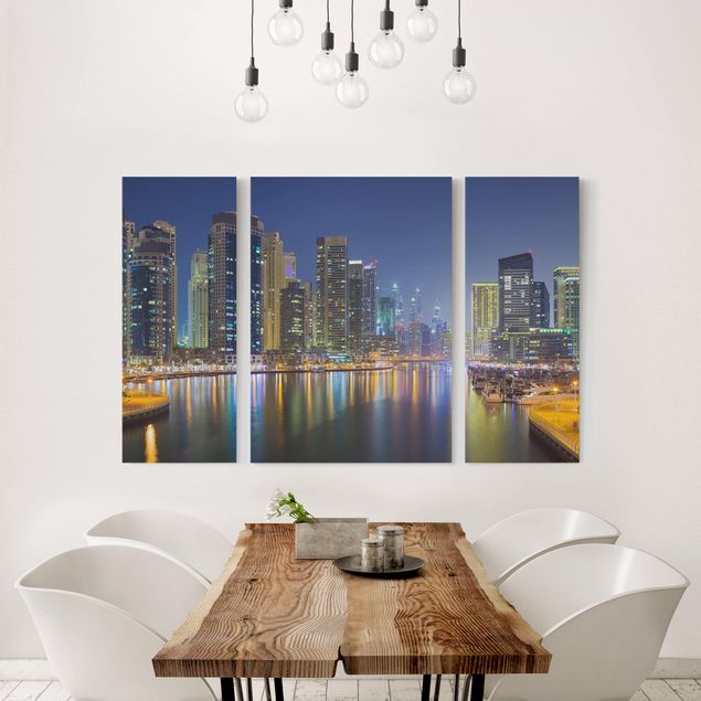 Canvas prints Dubai Dubai Night Skyline