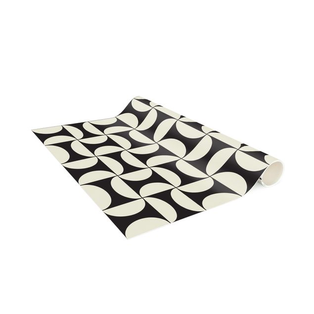 kitchen runner rugs Geometrical Tile Arches Sand With Border