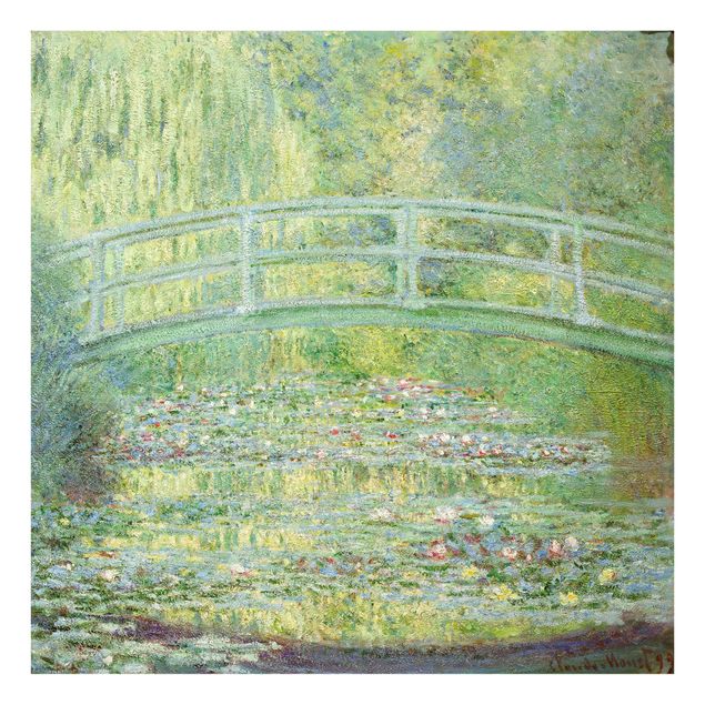 Glass splashback landscape Claude Monet - Japanese bridge