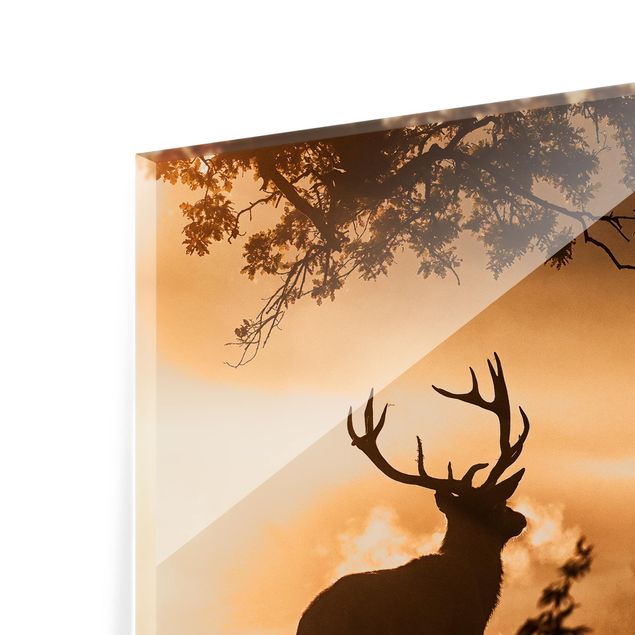 Glass Splashback - Deer In The Winter Forest - Landscape 2:3