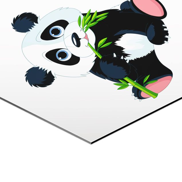Hexagon shape pictures Nibbling Panda