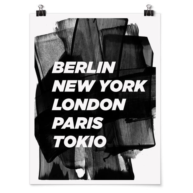 Framed quotes Berlin New York London