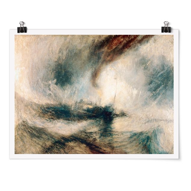 Beach canvas art William Turner - Snow Storm - Steam-Boat Off A Harbour’S Mouth