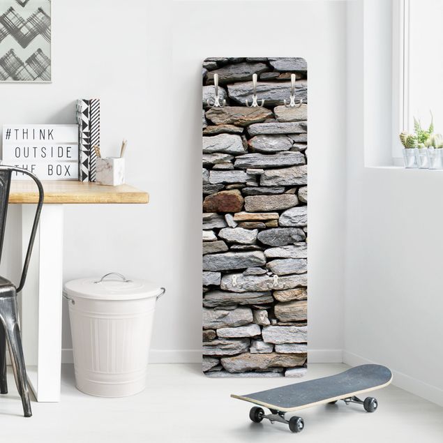 Wall mounted coat rack stone African Stonewall