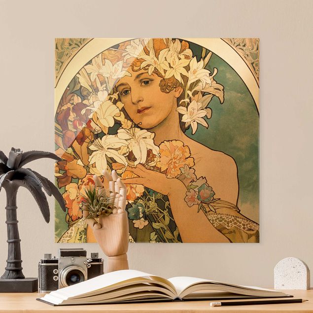 Art deco prints Alfons Mucha - Flower