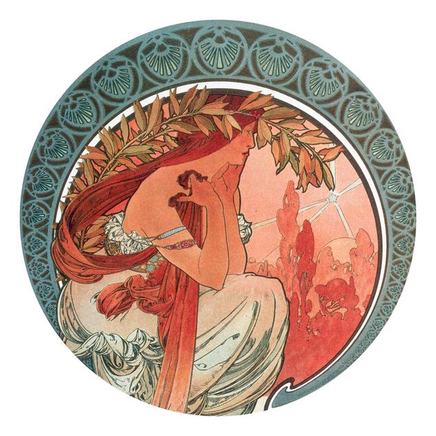Art styles Alfons Mucha - Four Arts - Poetry